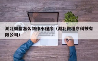 沂源湖北微信怎么制作小程序（湖北微程序科技有限公司）